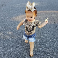 Leopard Flutter Sleeve Leotard