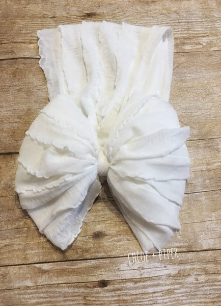 Ivory Messy Bow