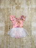 Pink & Purple Floral Tutu Dress - SIZE UP