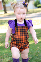 Purple Flutter Sleeve Leotard