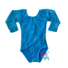 Colbalt Blue Long Sleeve Lace Long Sleeve Leotard - Size up (read description)