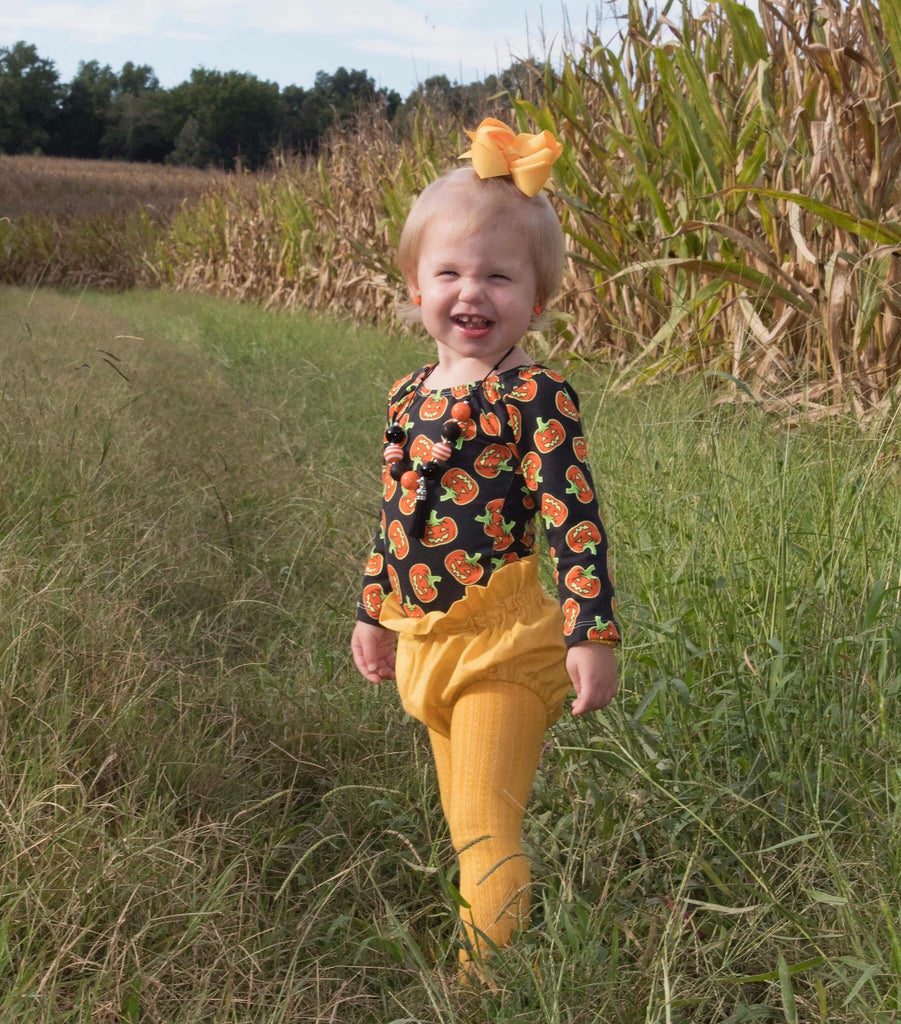 Pumpkin Long Sleeve Halloween Leotard – Chloe + Piper