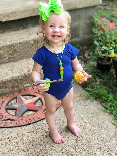 Royal Blue Cap Sleeve Leotard