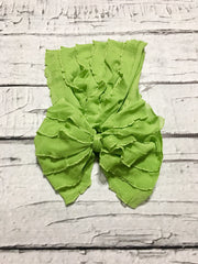 Lime Messy Bow