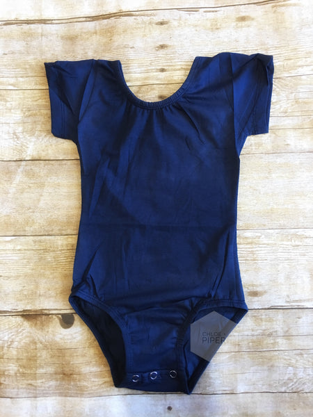 Navy Cap Sleeve Leotard