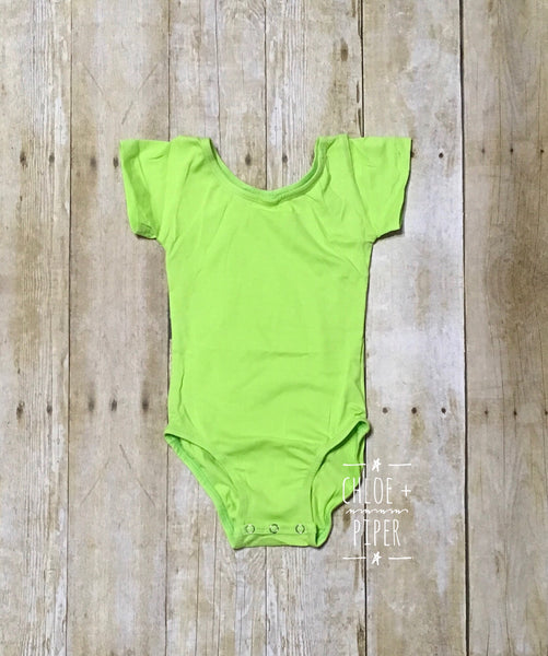 Lime Cap Sleeve Leotard