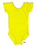 Neon Yellow Cap Sleeve Leotard