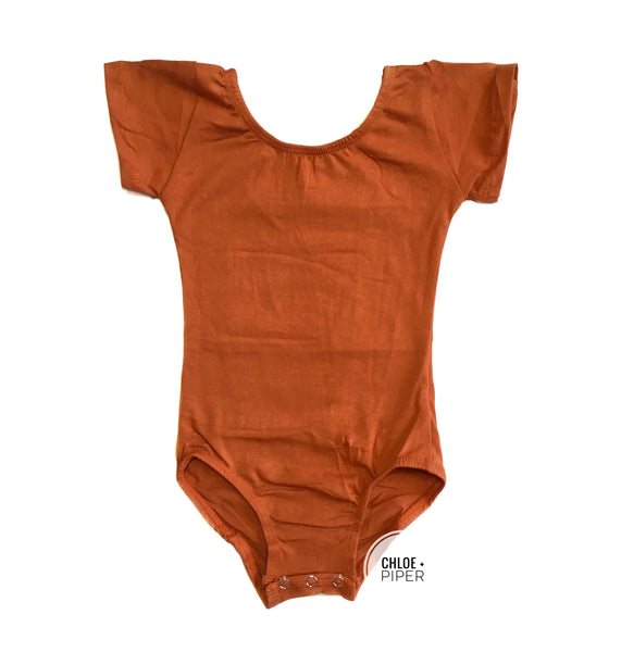 Rust Cap Sleeve Leotard