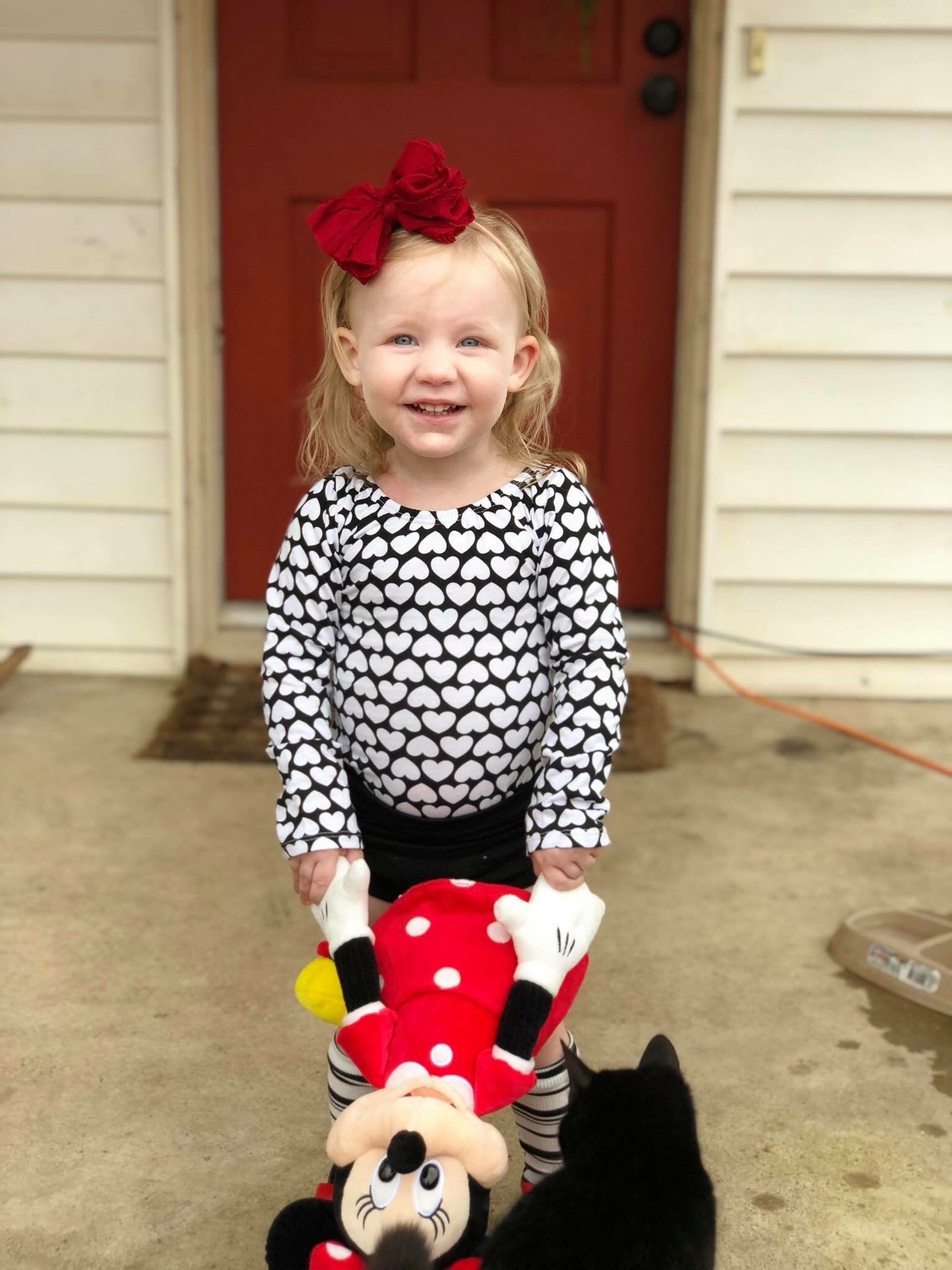 Black with white hearts Long Sleeve Leotard (read description)