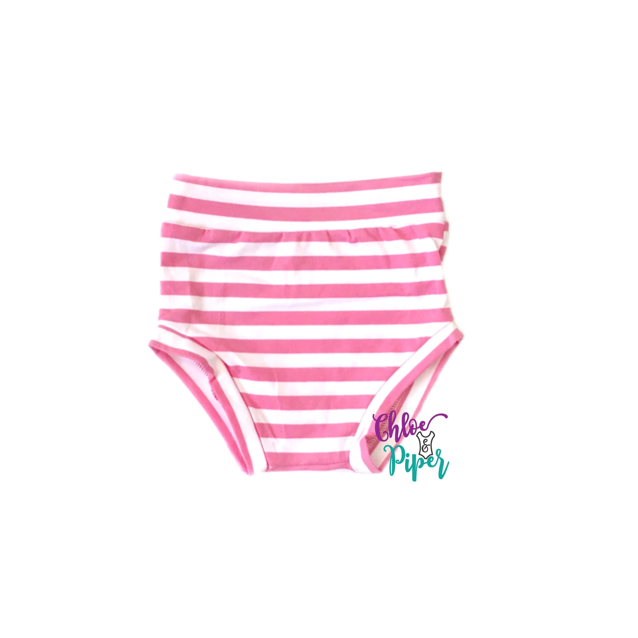 Pink & White Stripe Bummies