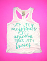 Mermaid/Unicorns/Fairies Razorback Tank